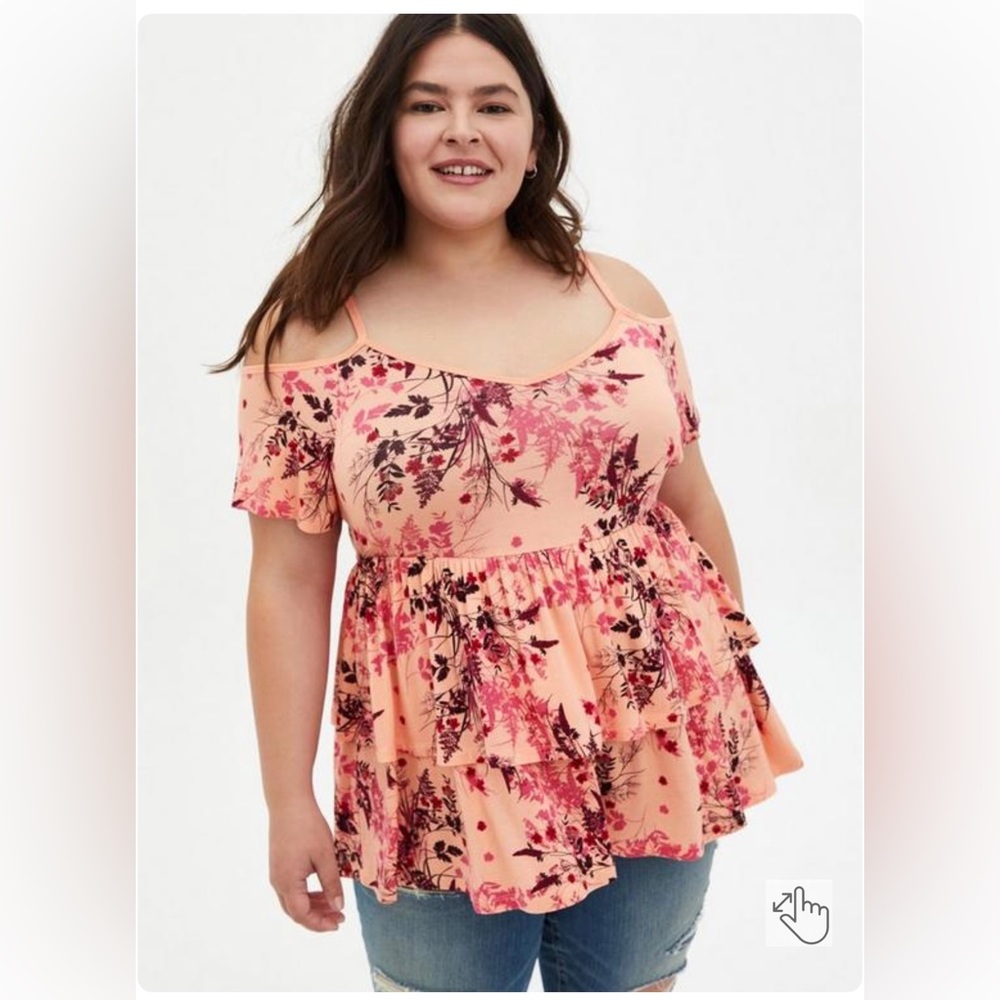 Babydoll Super Soft Cold Shoulder Top